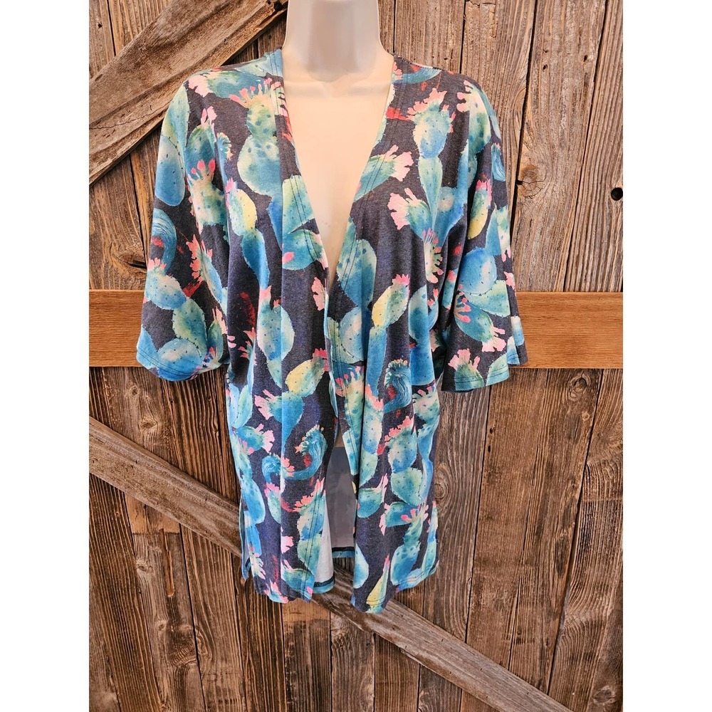 Lucky Brand Cactus Print Cardigan Large